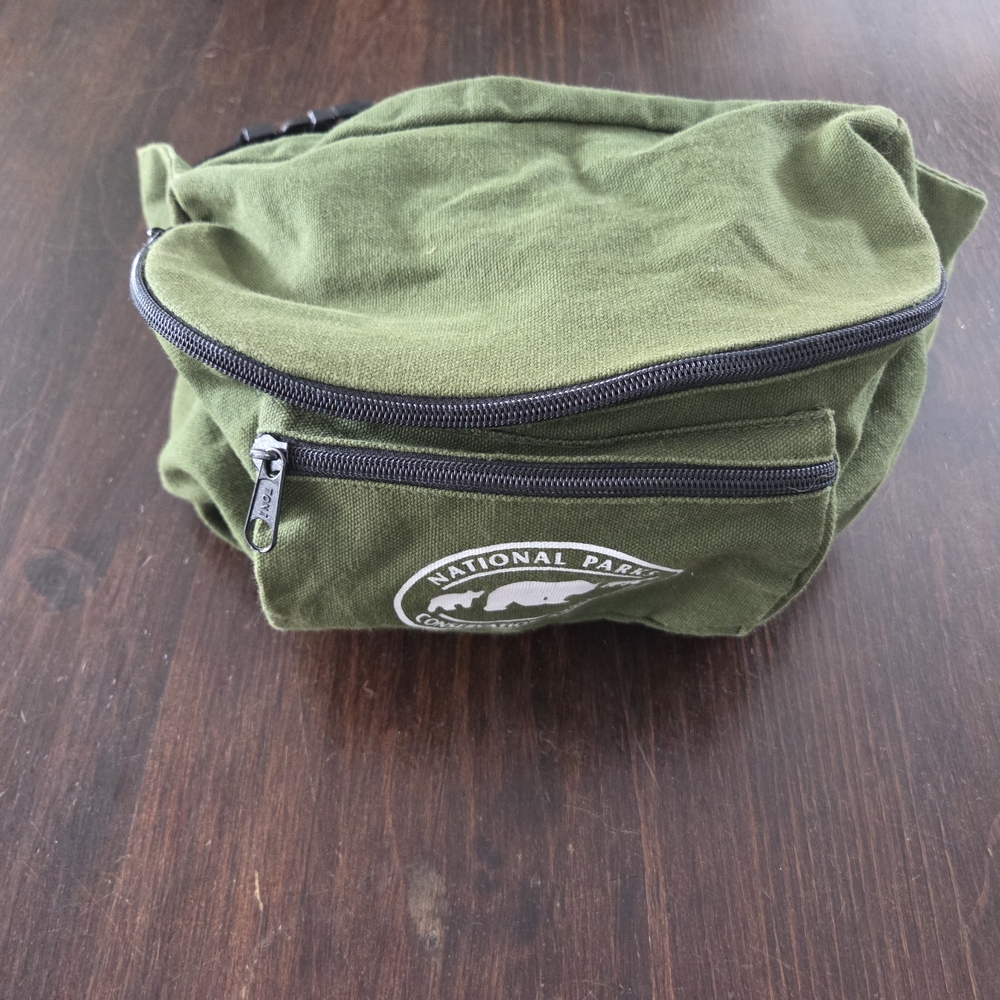 Olive Green Canvas Waist Pack - Picture 3 of 6